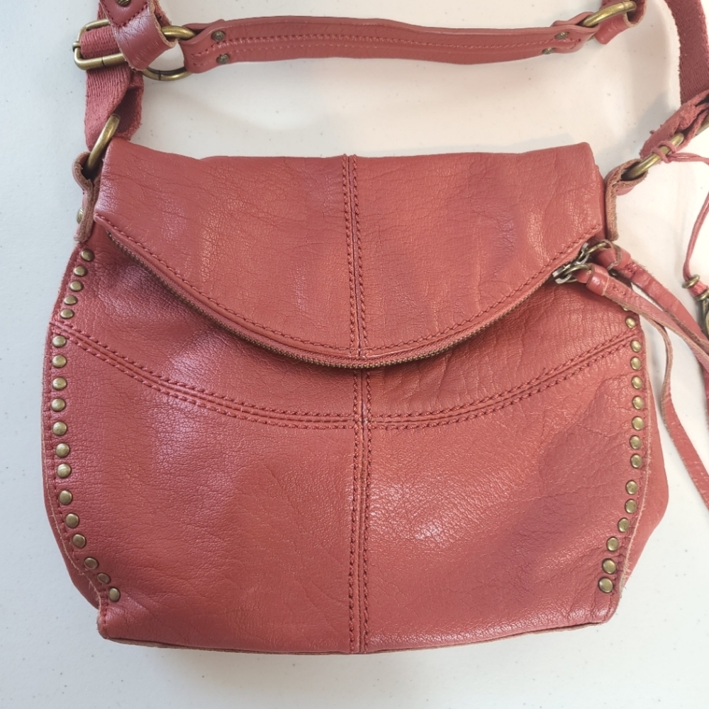 The Sak Leather Studded Foldover Crossbody Bag - Picture 2 of 10